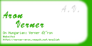 aron verner business card